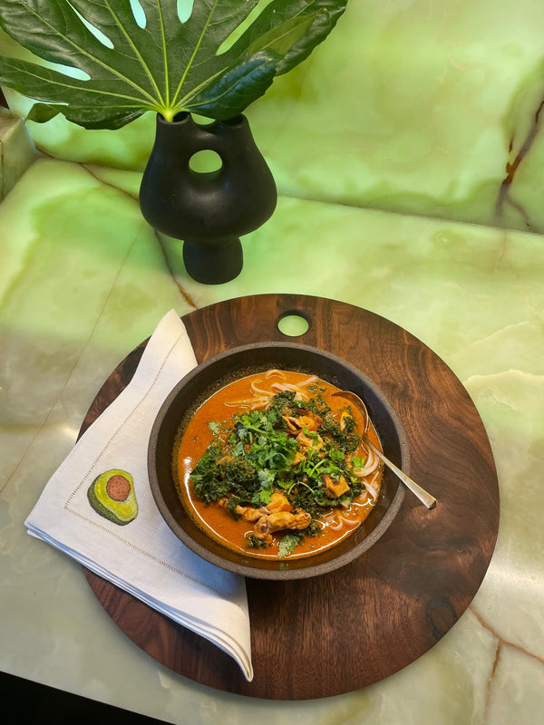 Chicken Khao Soi with Crispy Rice Noodles &amp; Bok Choy - The Wooden Palate