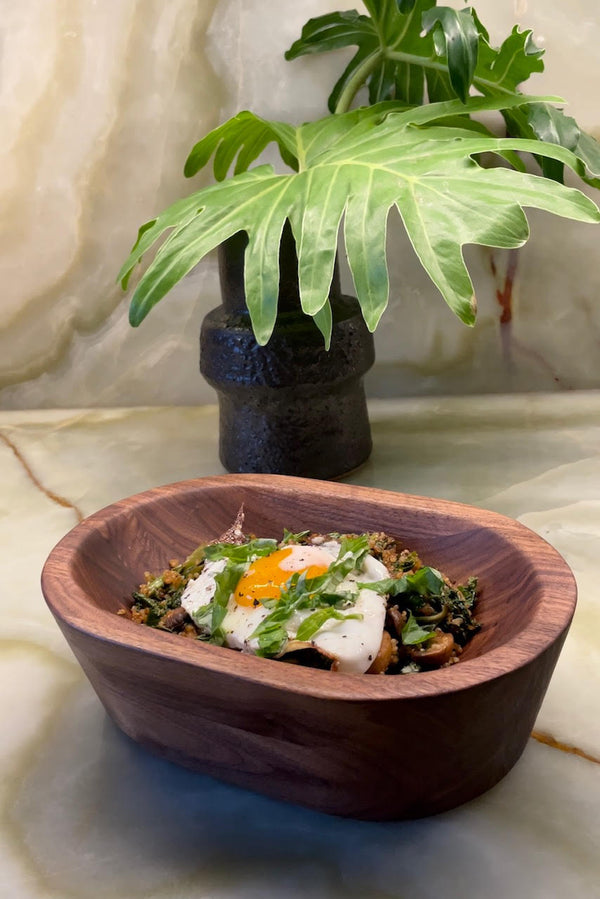 Quinoa Fried Rice with Roasted Mushrooms and Kale - The Wooden Palate
