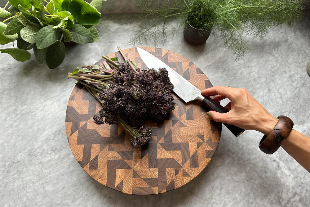 Large End Grain White Oak Cutting Board, Butcher Block