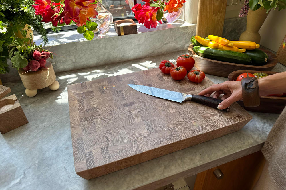 Extra Large End Grain White Oak Cutting Board, Butcher Block