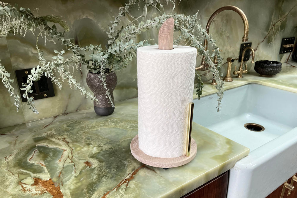 Paper Towel Holder Angled - The Wooden Palate