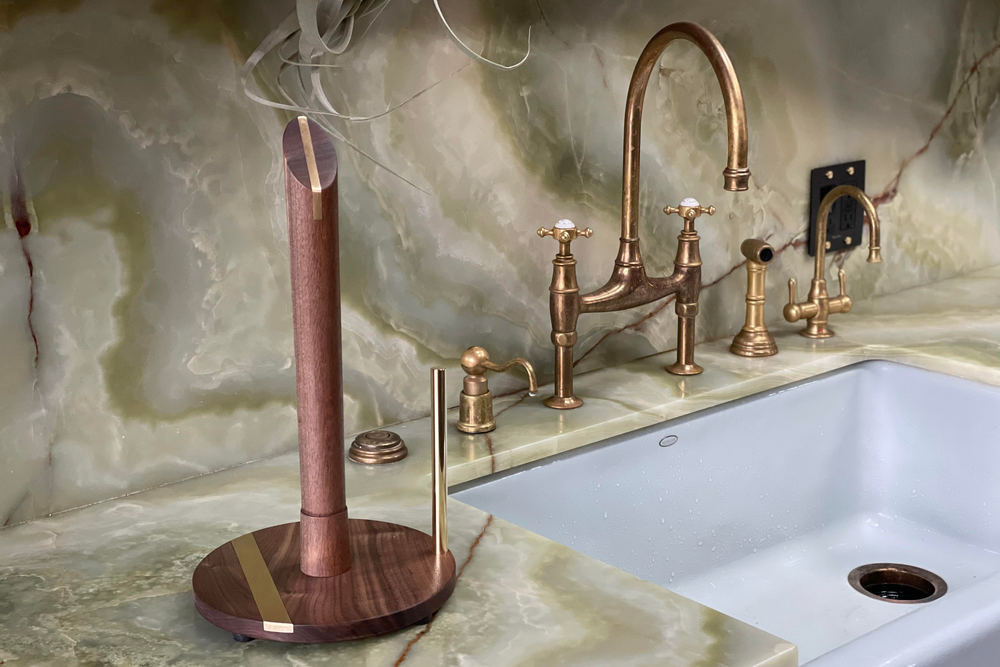 Faucet paper online towel holder